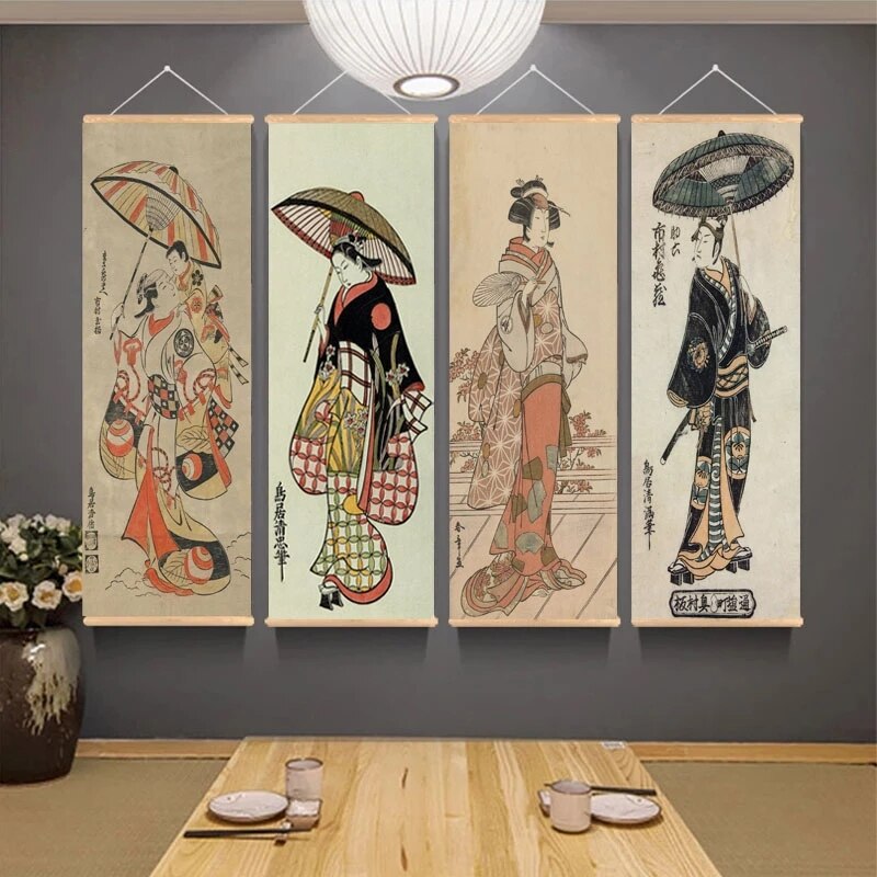 Japanese Lifestyle Anime - Anime Wall Scroll Poster Vintage Japanese