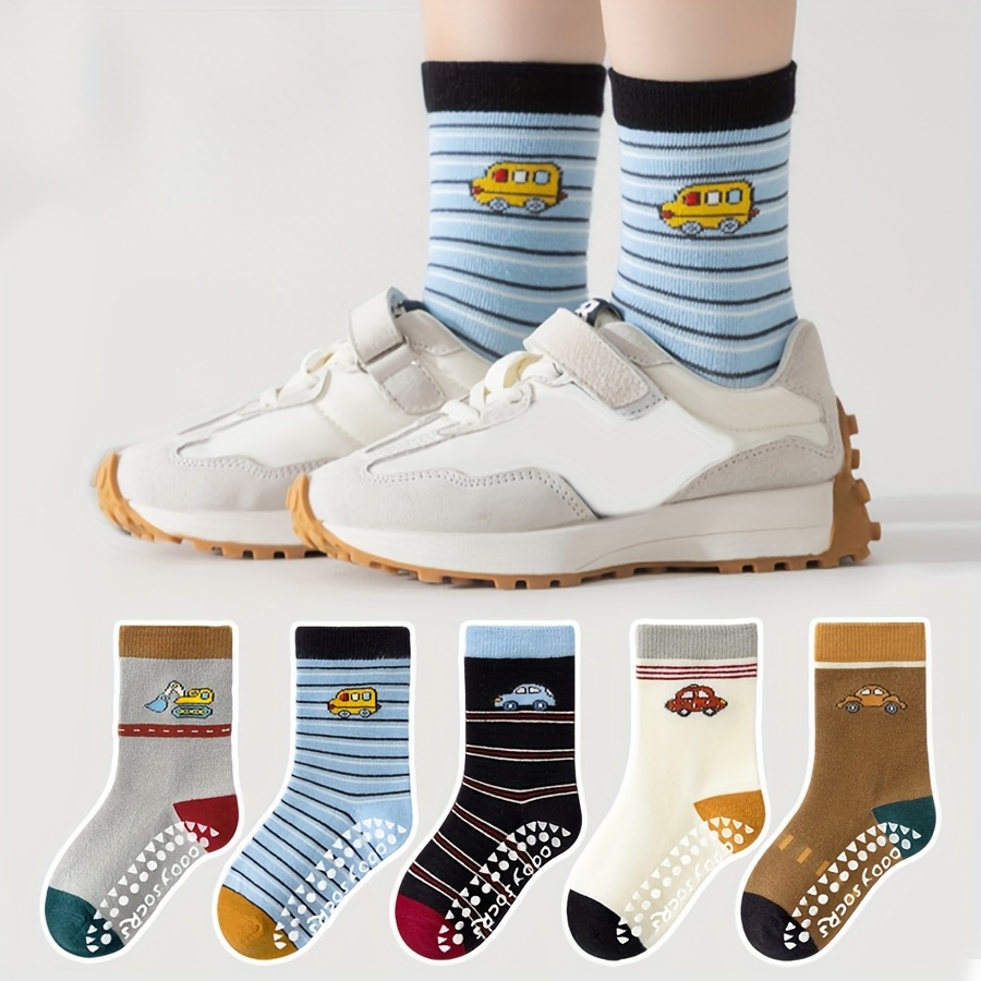 Japanese Daily Lifestyle - 5-Pack Children's Floor Socks with Cartoon