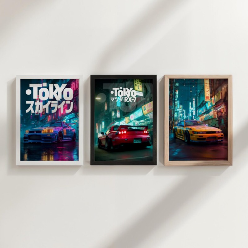 Vintage Tokyo JDM Car Poster N - Japanese Car Lifestyle 评论和价格