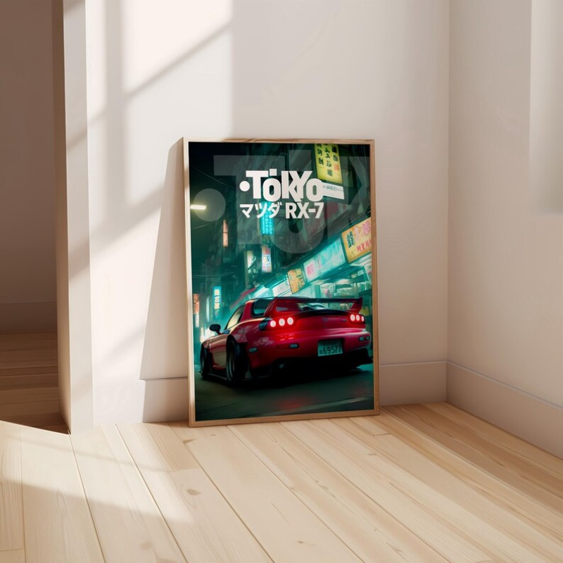 Vintage Tokyo JDM Car Poster N - Japanese Car Lifestyle 评论和价格