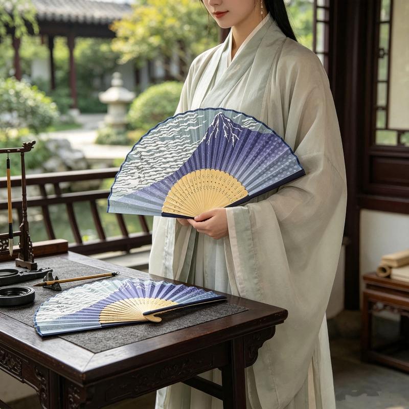 Ukiyoe Wave Bamboo Folding Fan - Fan Sensu Folding 评论和价格